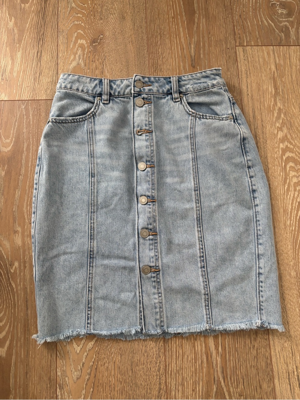 Dynamite Light Blue Denim Button-Front